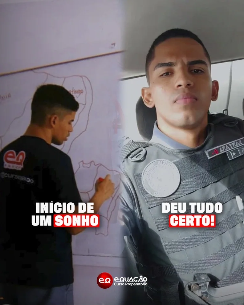 Aluno do Curso Equação aprovado na área policial